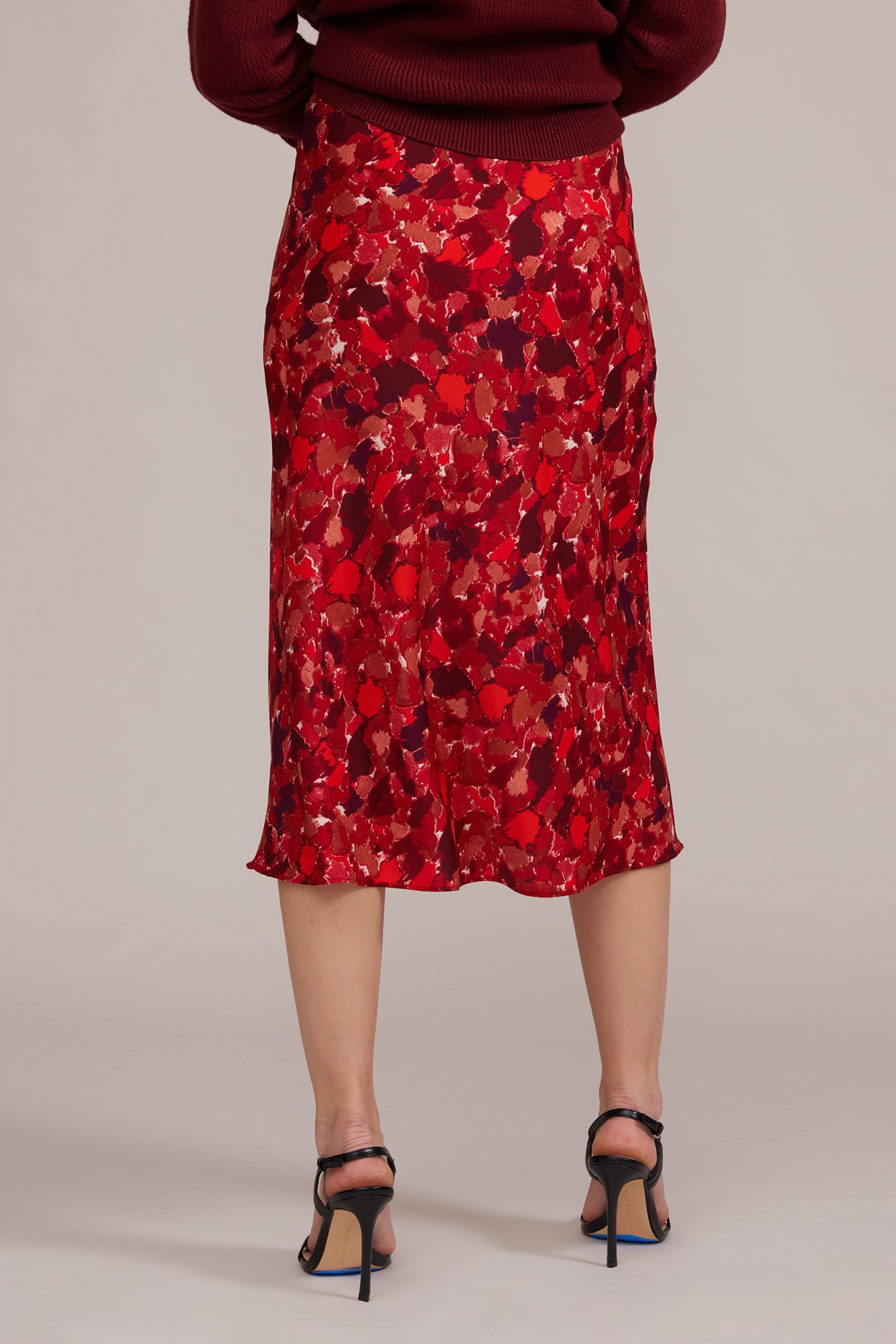 Adonia Bias Skirt - Red