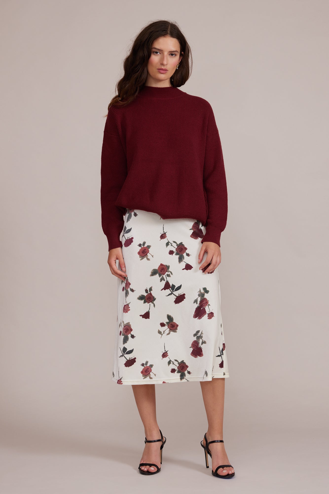 Lucy Paris- Adonia Bias Skirt - Floral