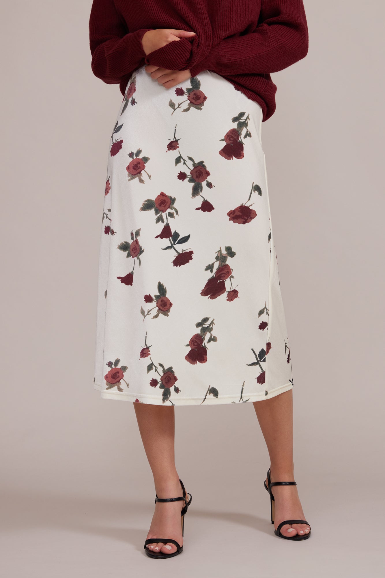 Adonia Bias Skirt - Floral