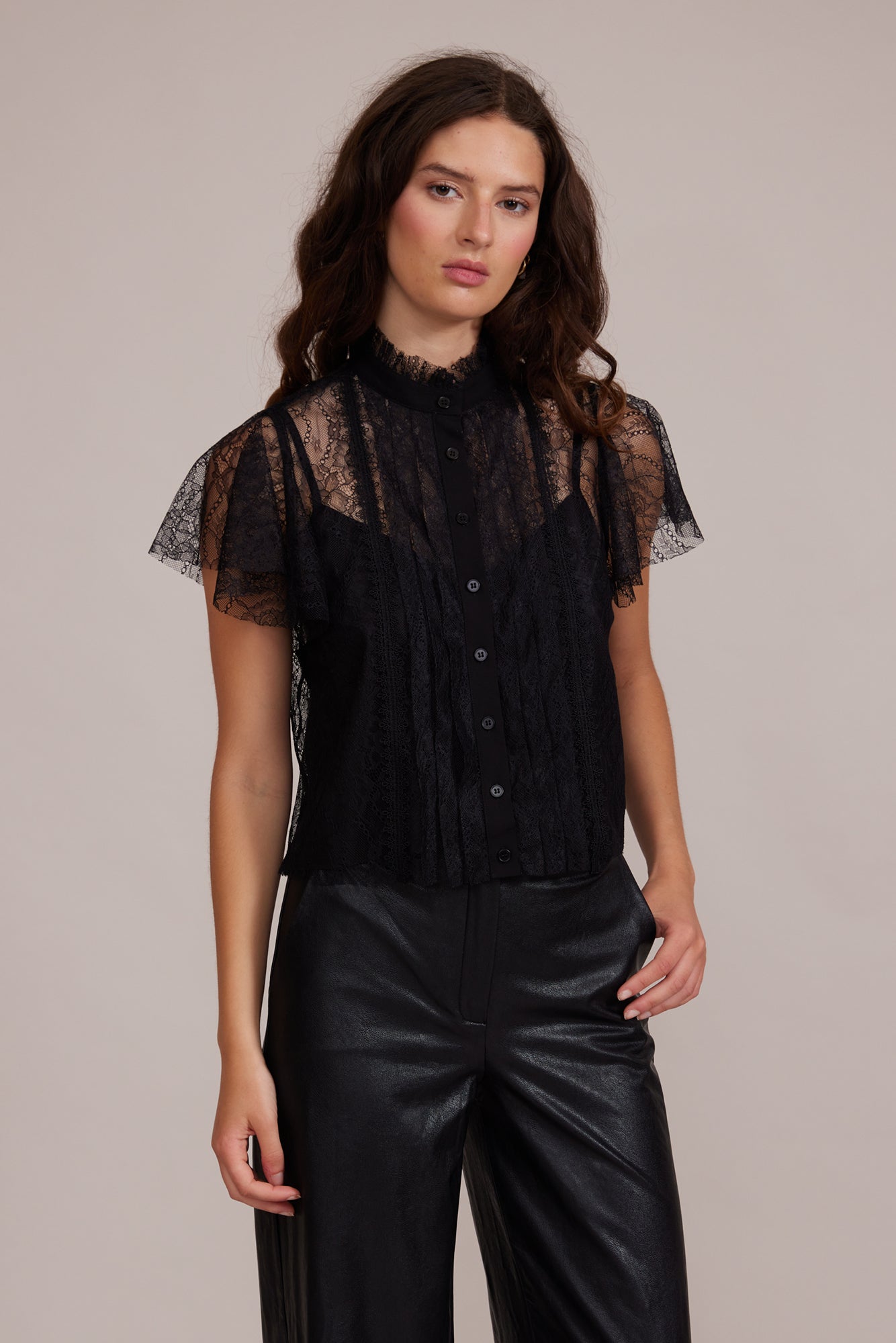 Dutchess Lace Top- Black