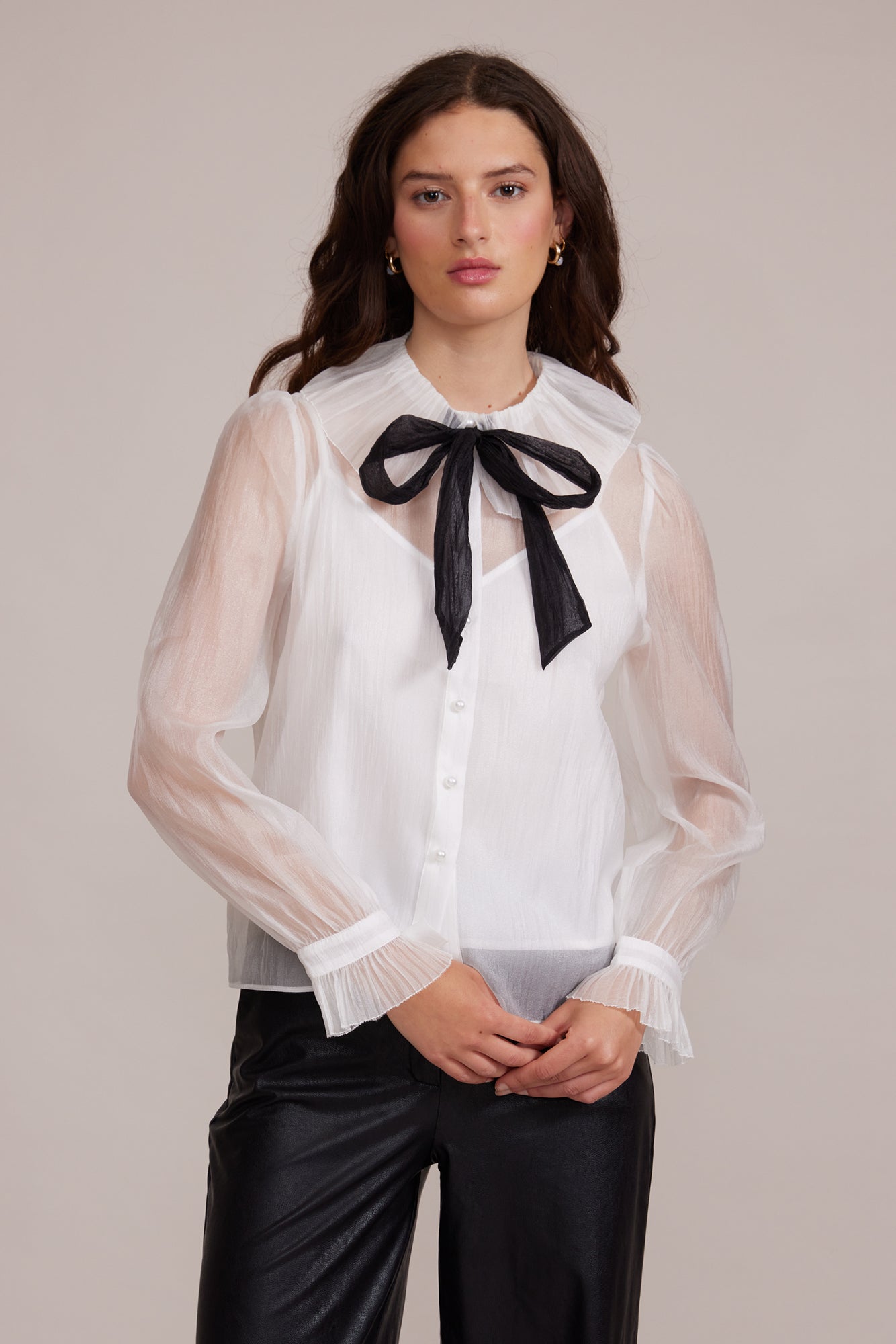 Lucy Paris - Garance Sheer Blouse - White