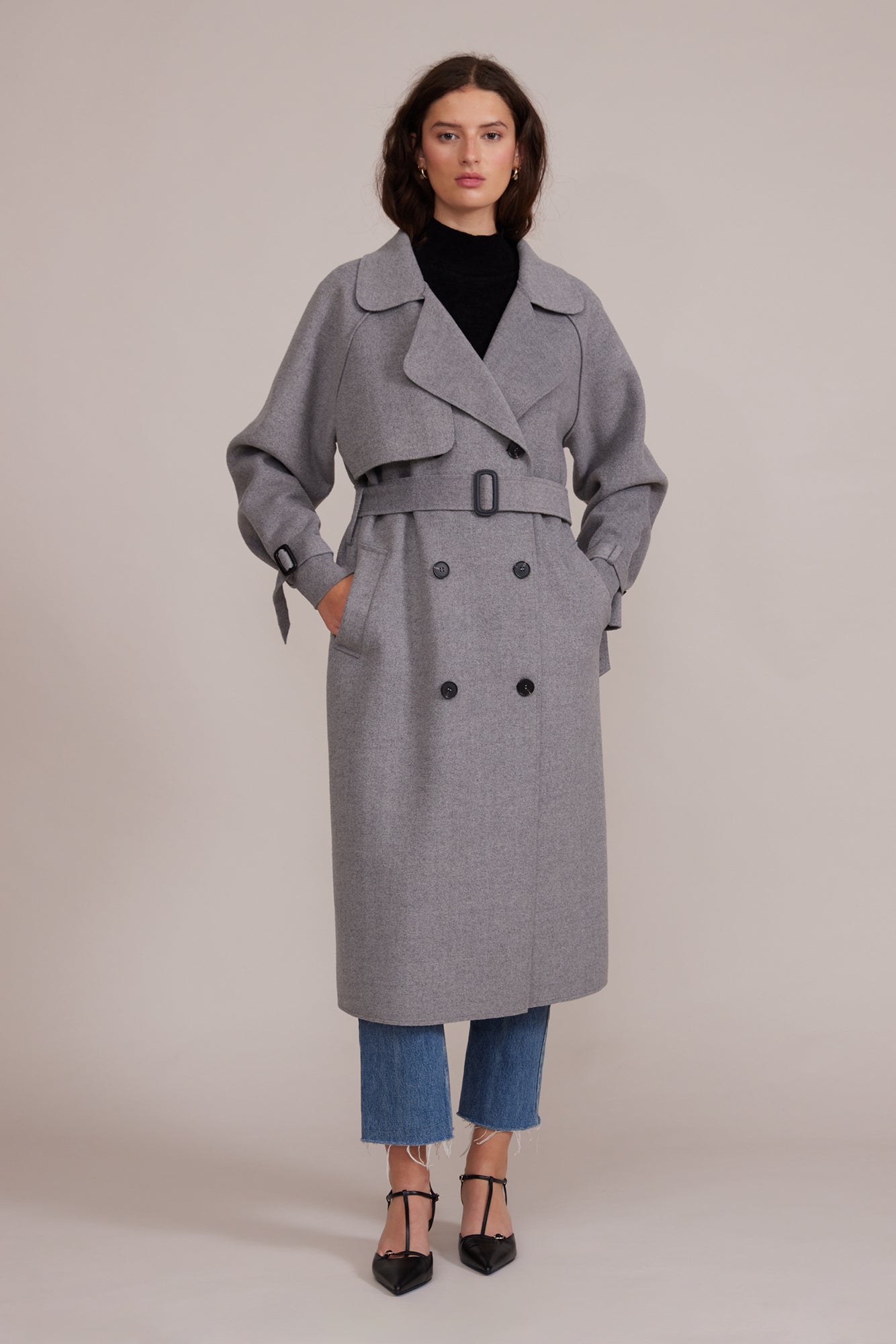 Lucy Paris - Klaus Trench Coat - Grey