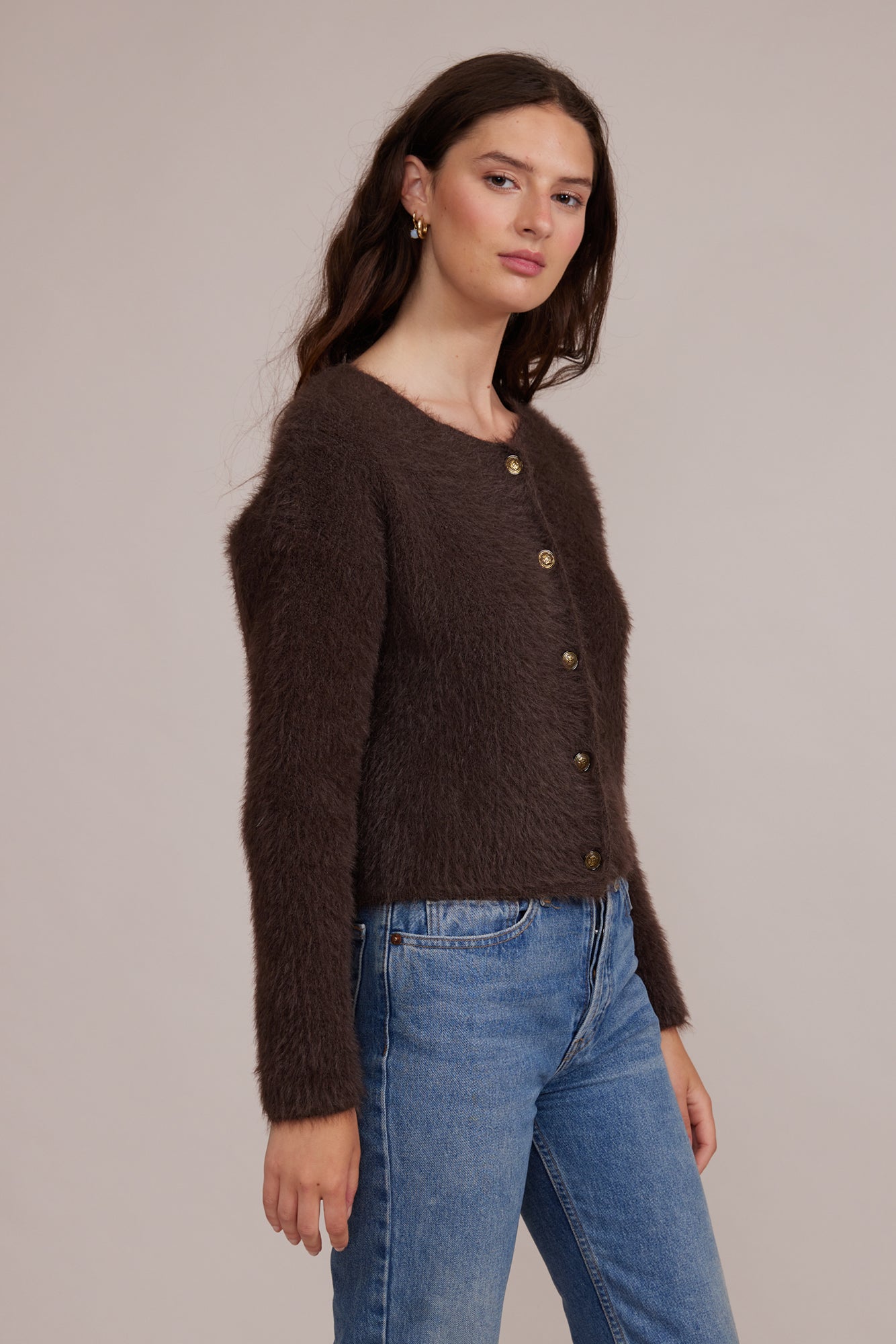 Lucy Paris - Zephyr Sweater Cardigan - Brown