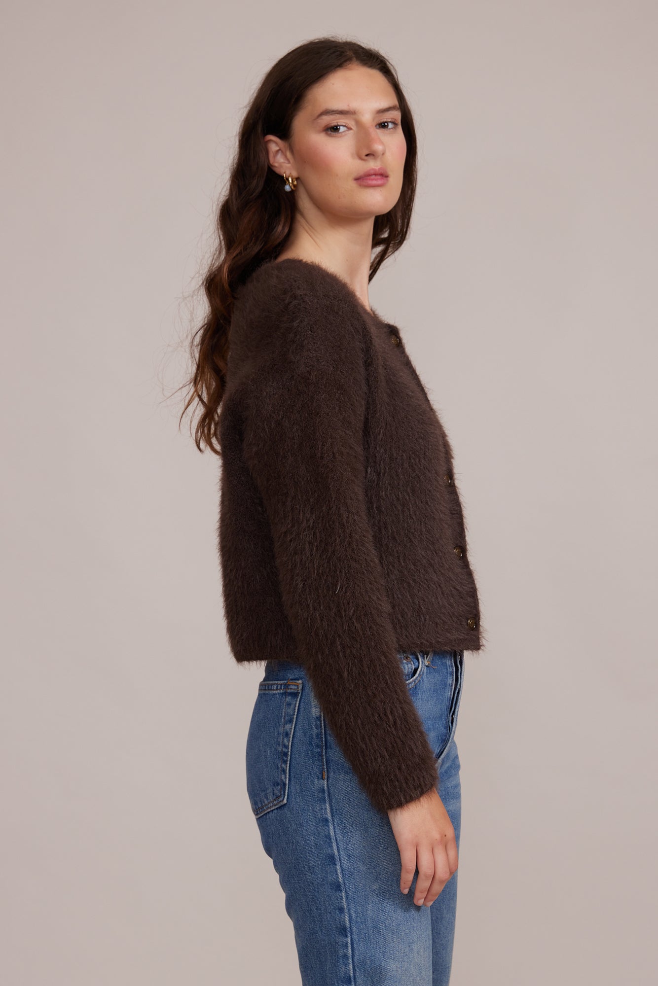 Zephyr Sweater Cardigan - Brown