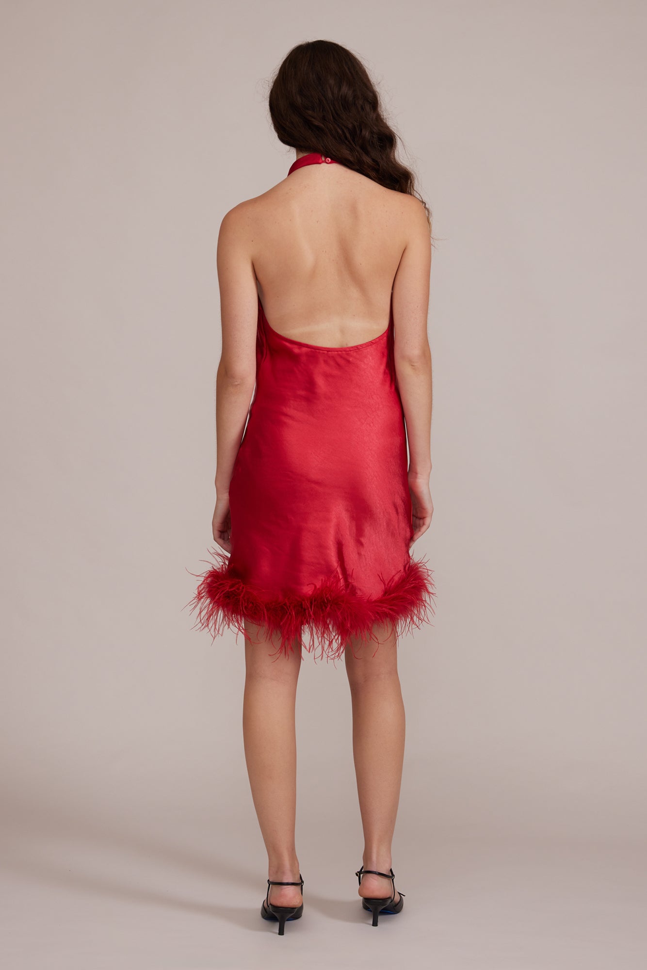 Dolly Feather Dress - Red