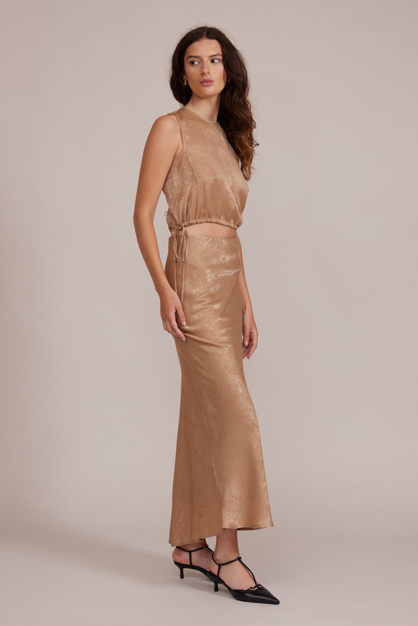 Lucy Paris- Katianna Maxi Skirt - Gold