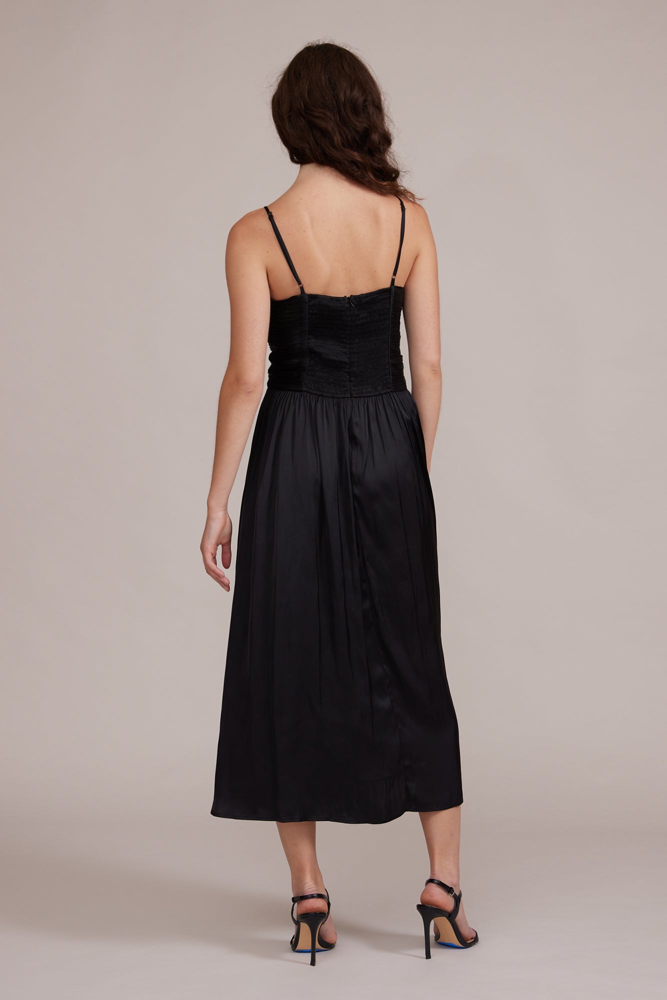 Claudine Draped Dress - Black