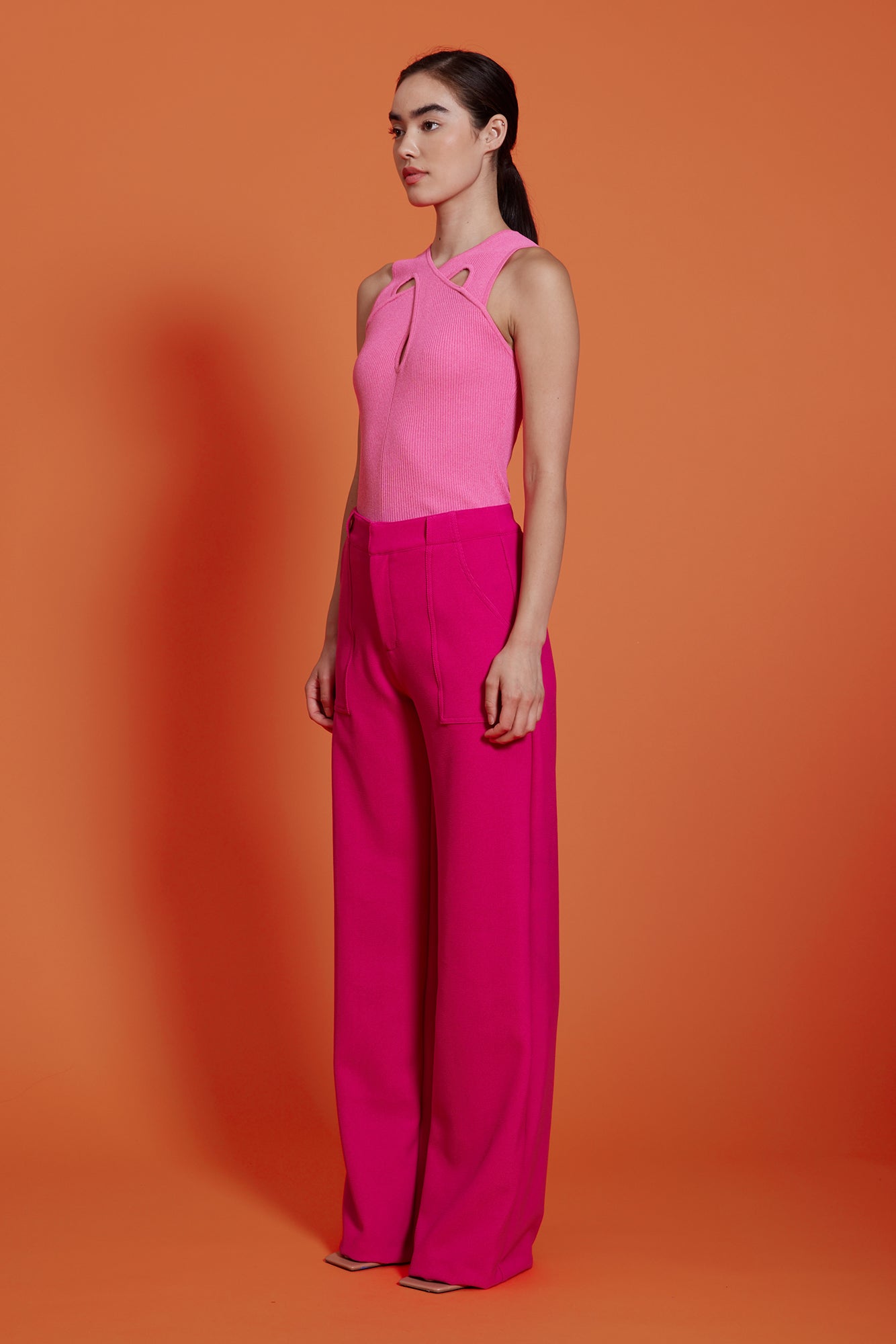 Diana Wide Leg Pant - Fuchsia