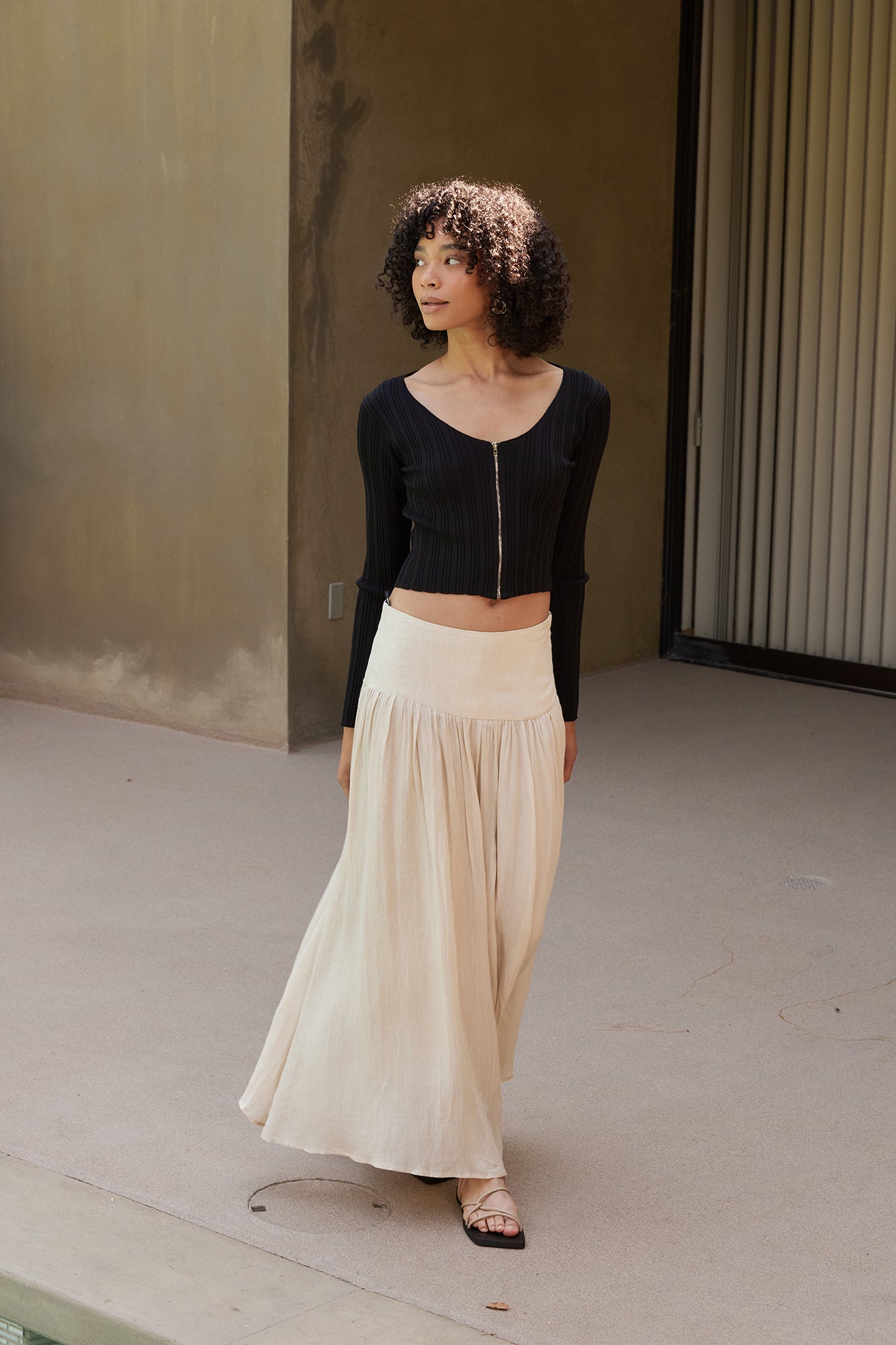 Lucy Paris - Sayer Maxi Skirt - Beige