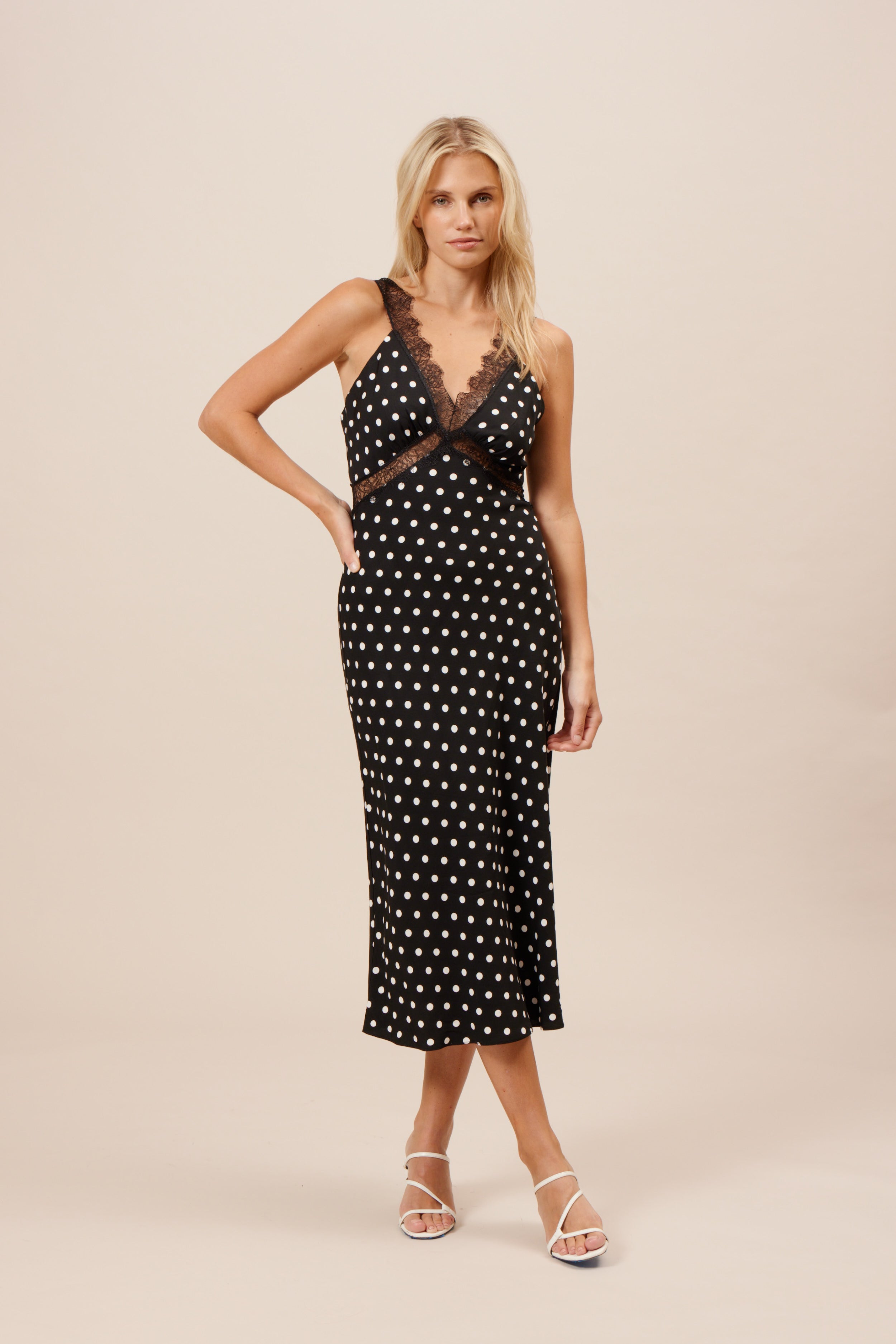 Lucy Paris - Kennedy Lace Dress- Polkadot