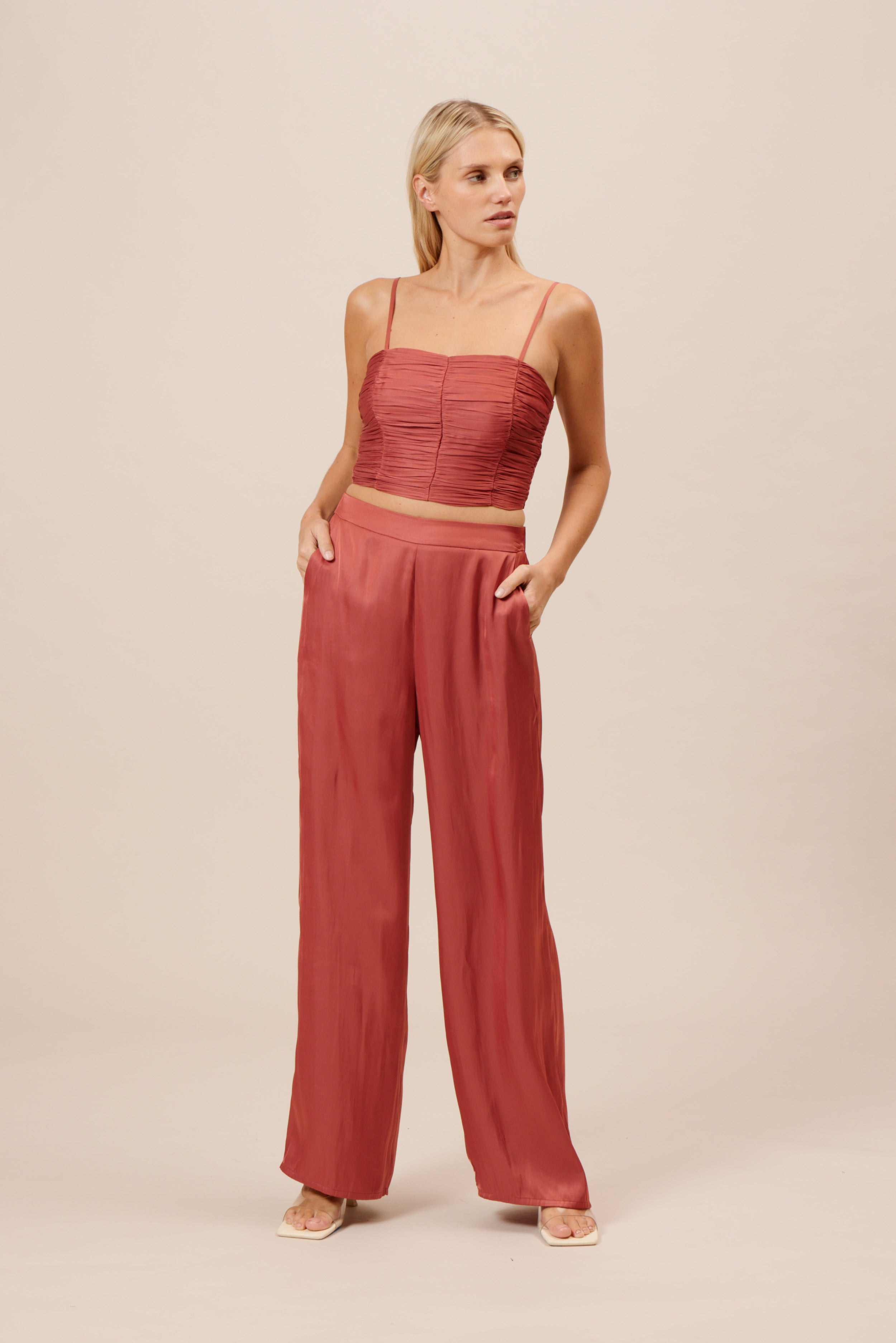 Lucy Paris - Foster Pant - Terra Cotta