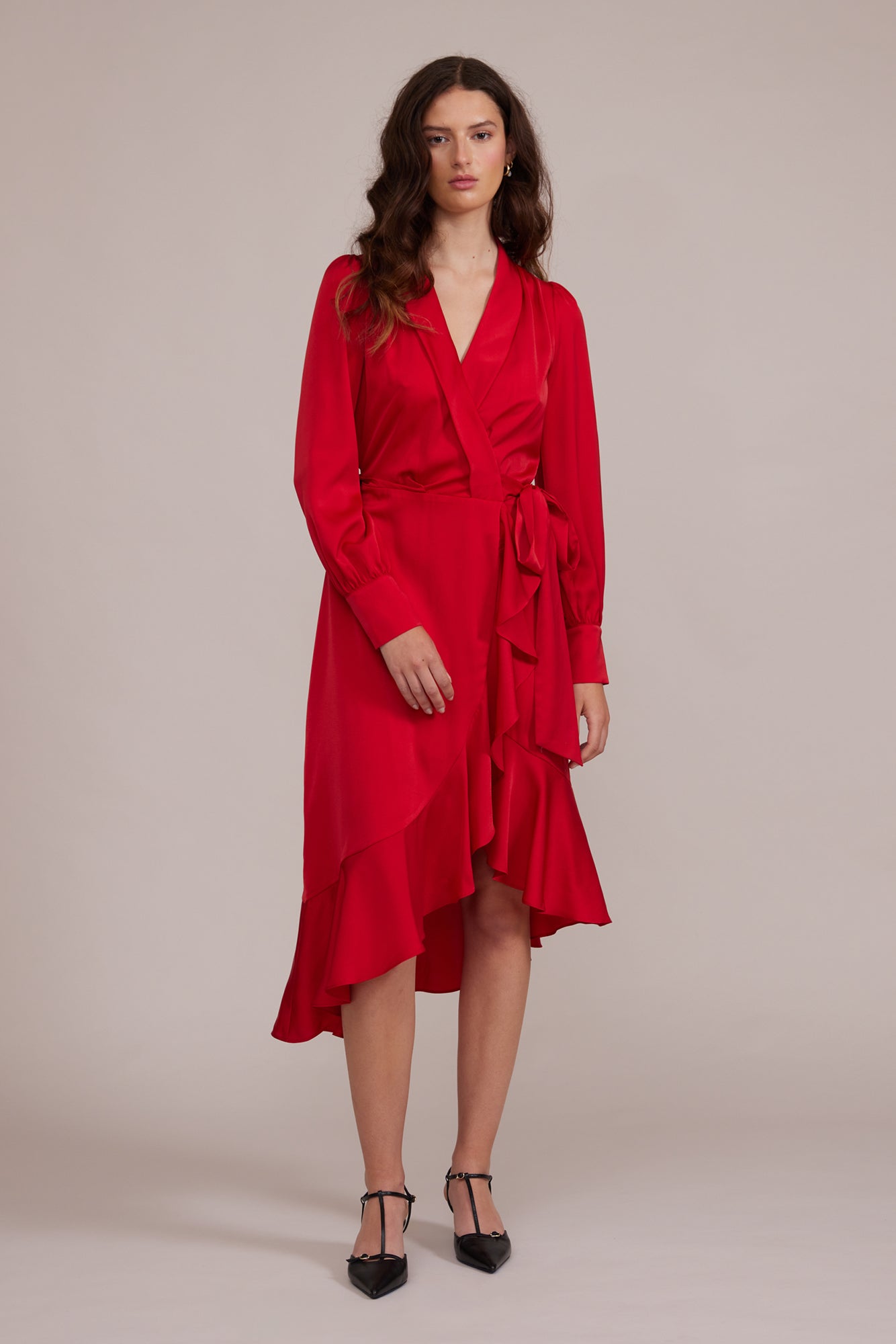 Arabella Wrap Dress - Red