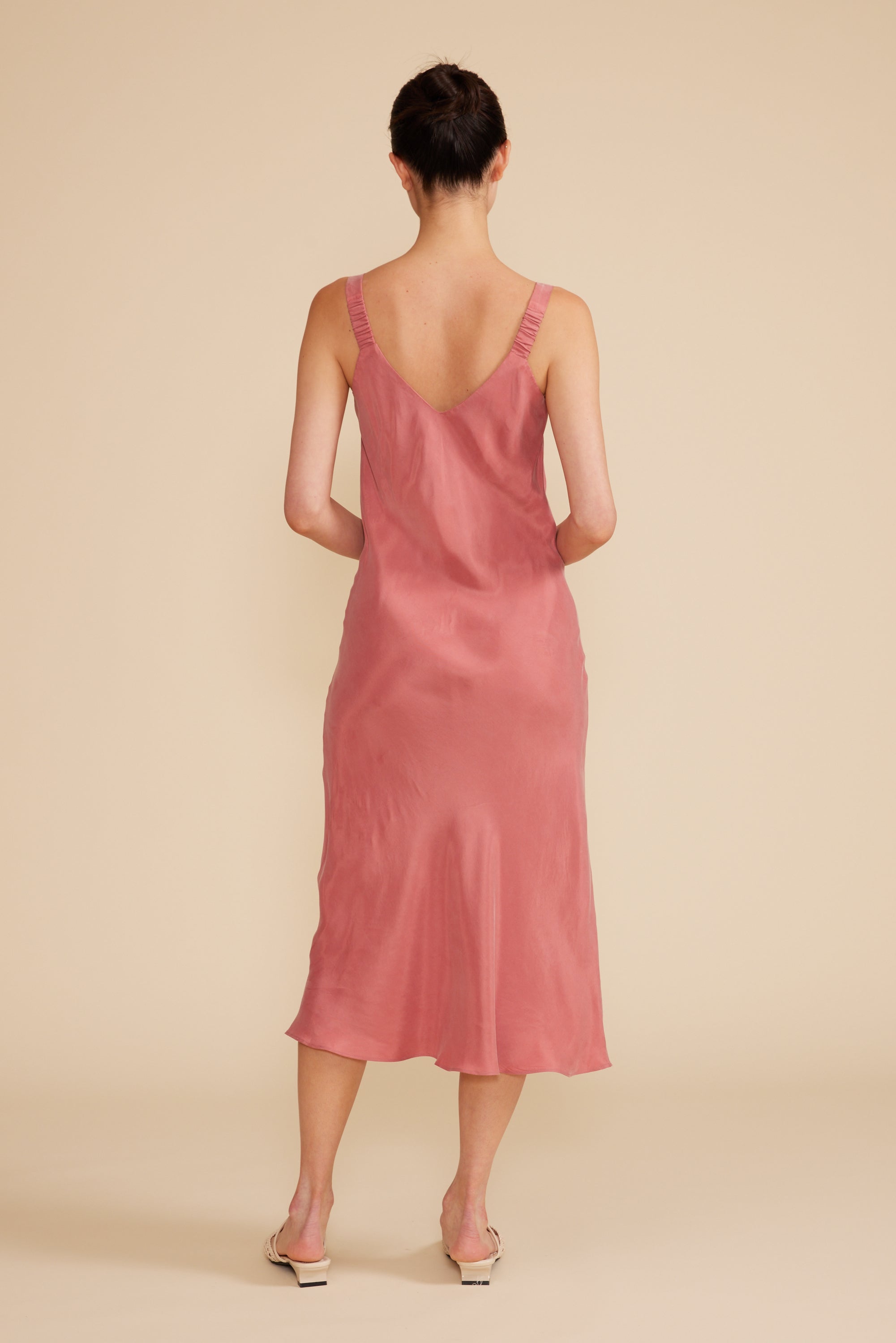 Andee Bias Dress - Dusty Rose