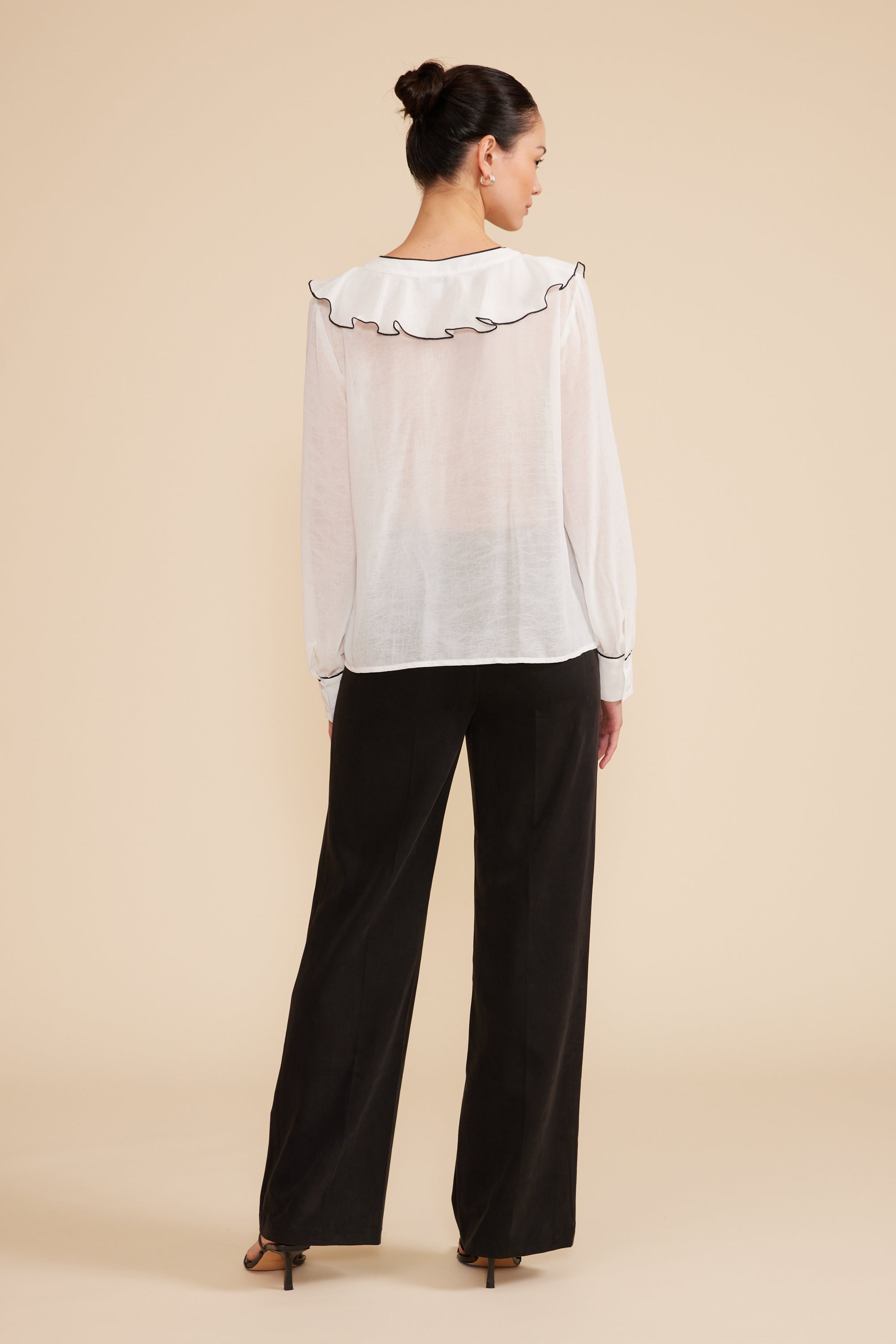 Rita Ruffle Blouse - White