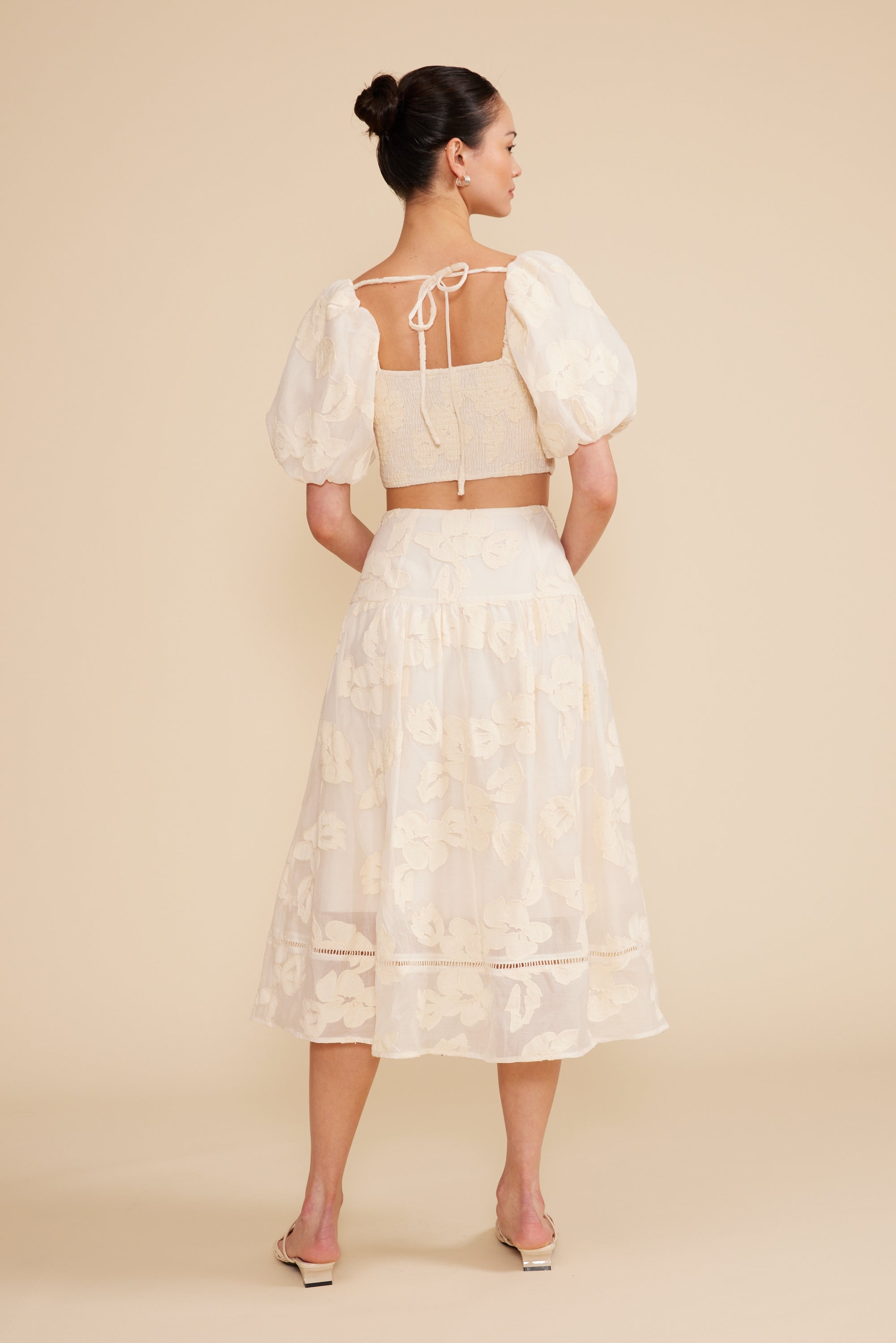 Pipa Midi Skirt - Ivory