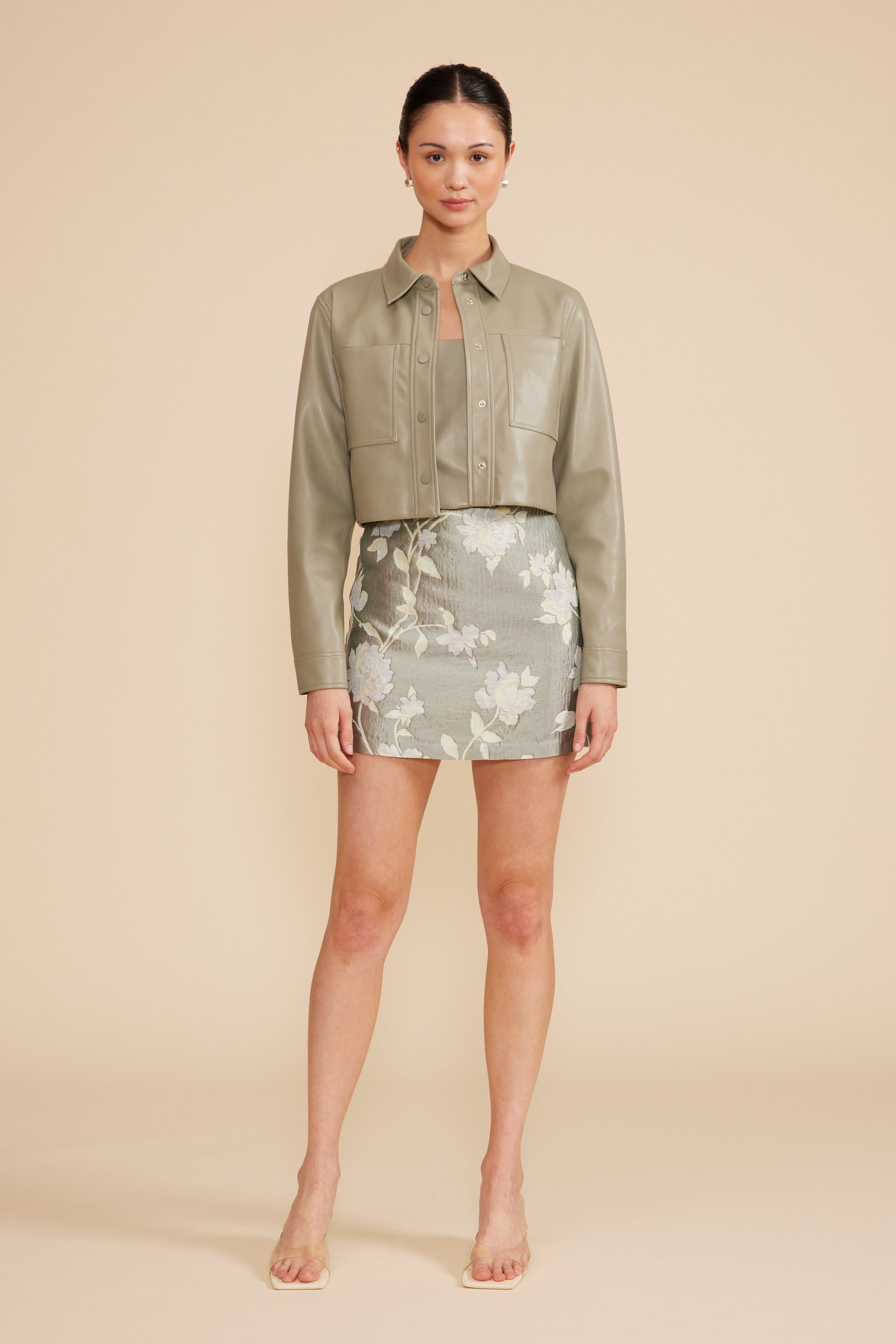 Abbott Cropped Jacket - Sage