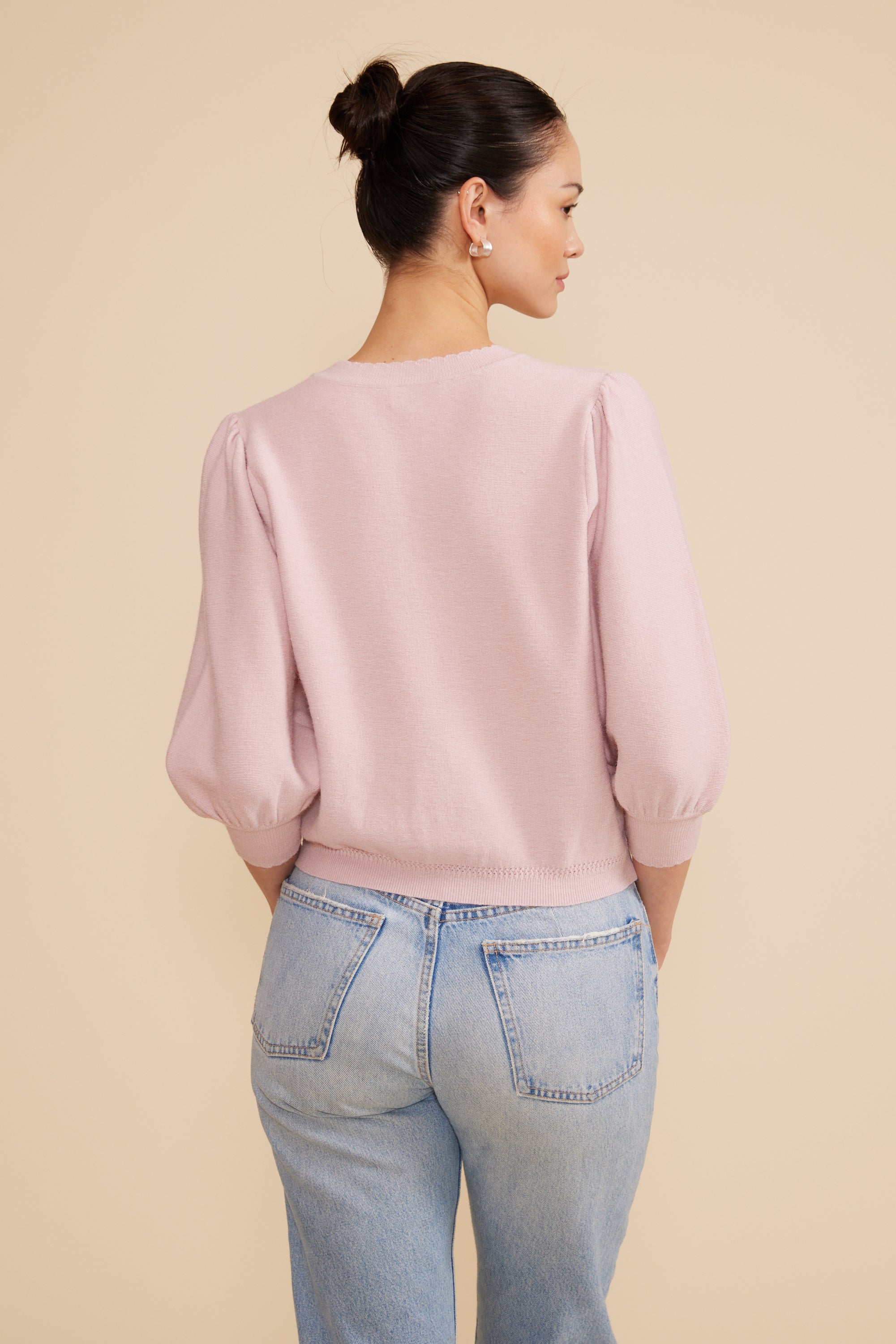 Britt Knit Top - Light Pink