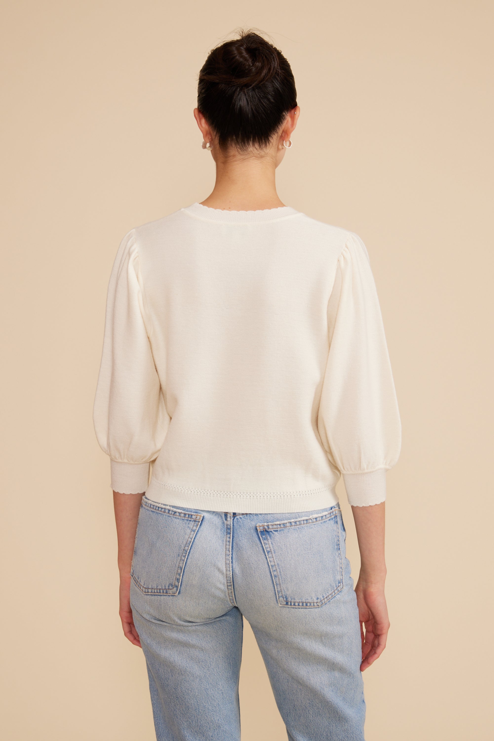 Britt Knit Top - Ivory