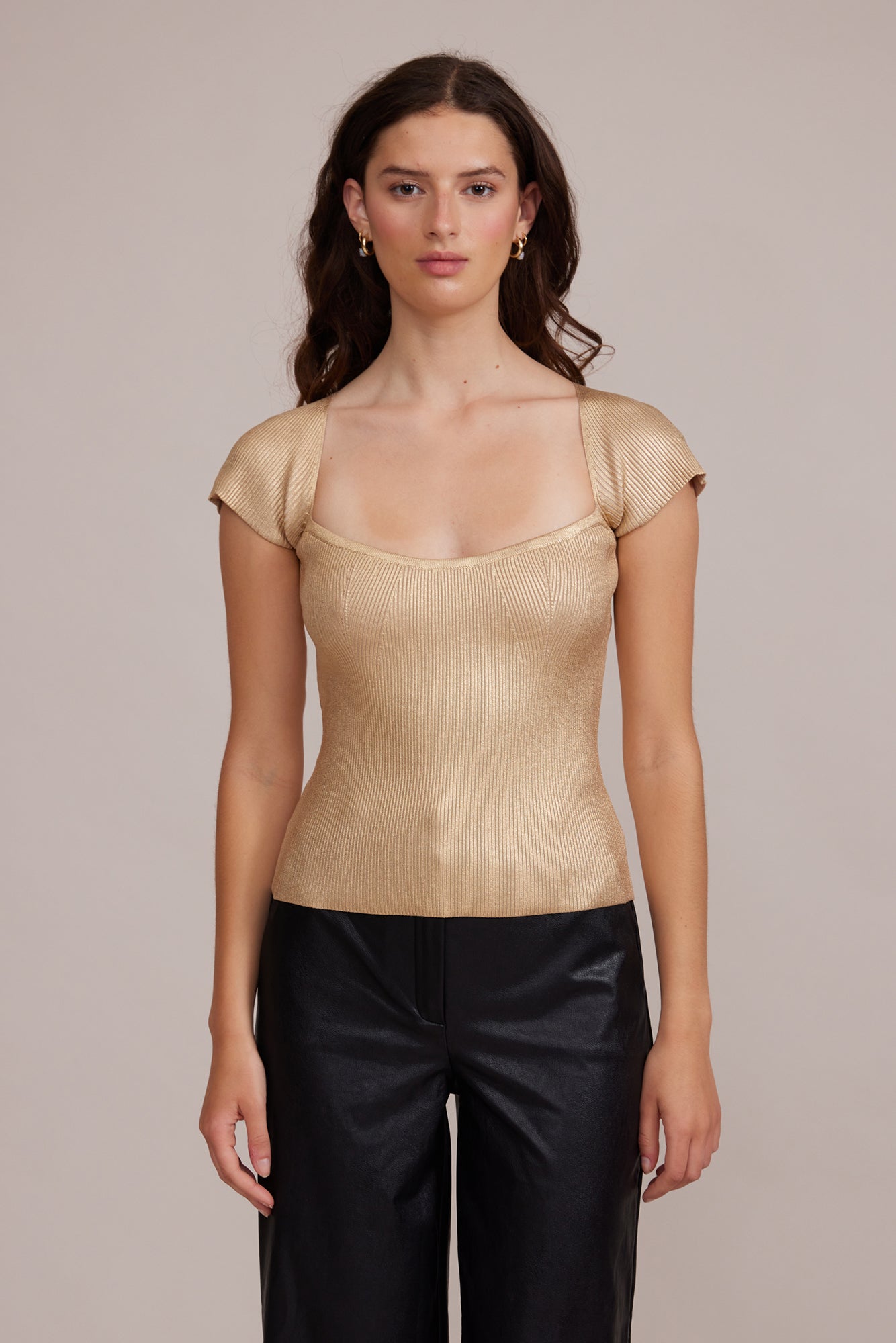 Lucy Paris - Ryan Knit Top - Gold