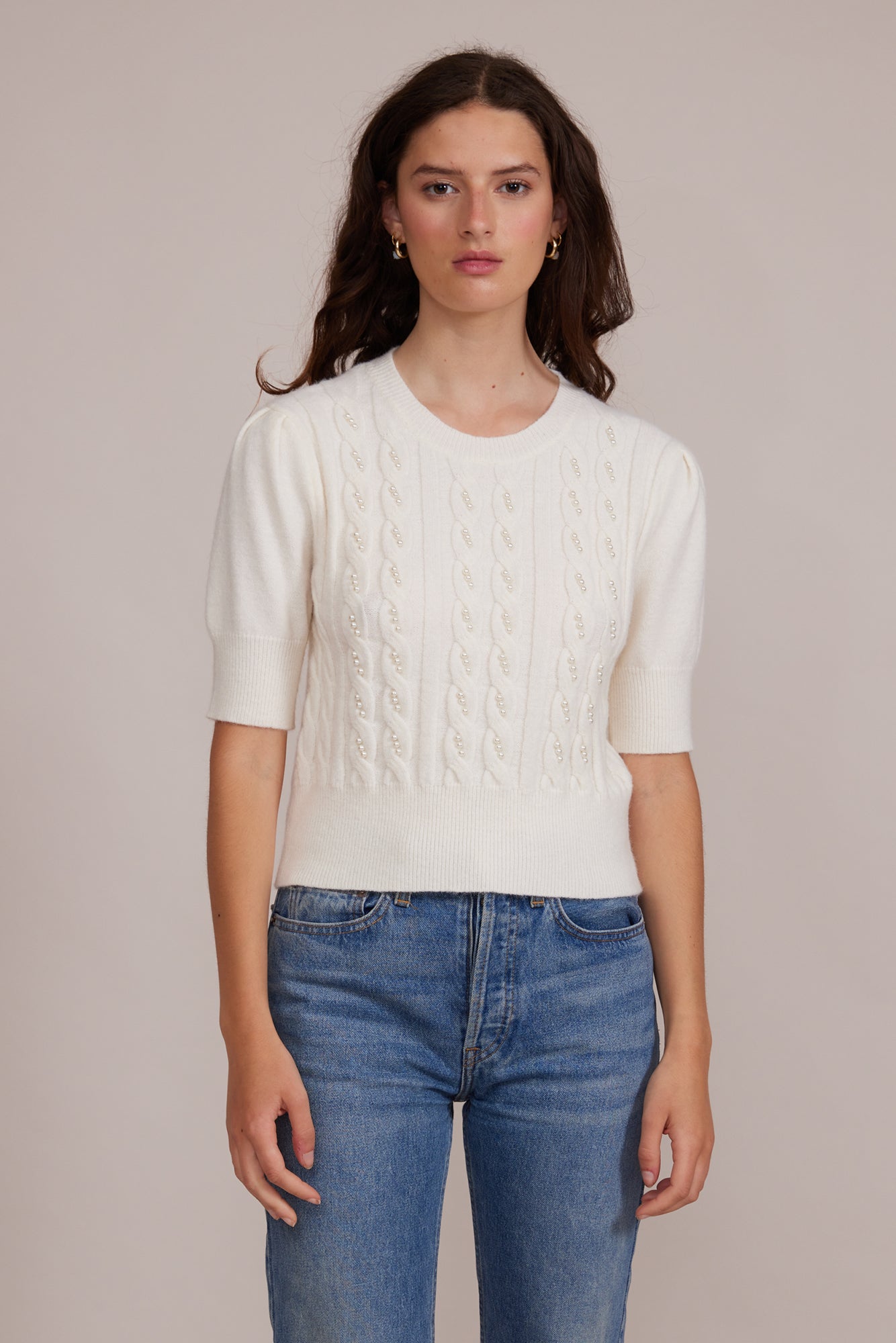 Lucy Paris - Lee Pearl Top - Cream