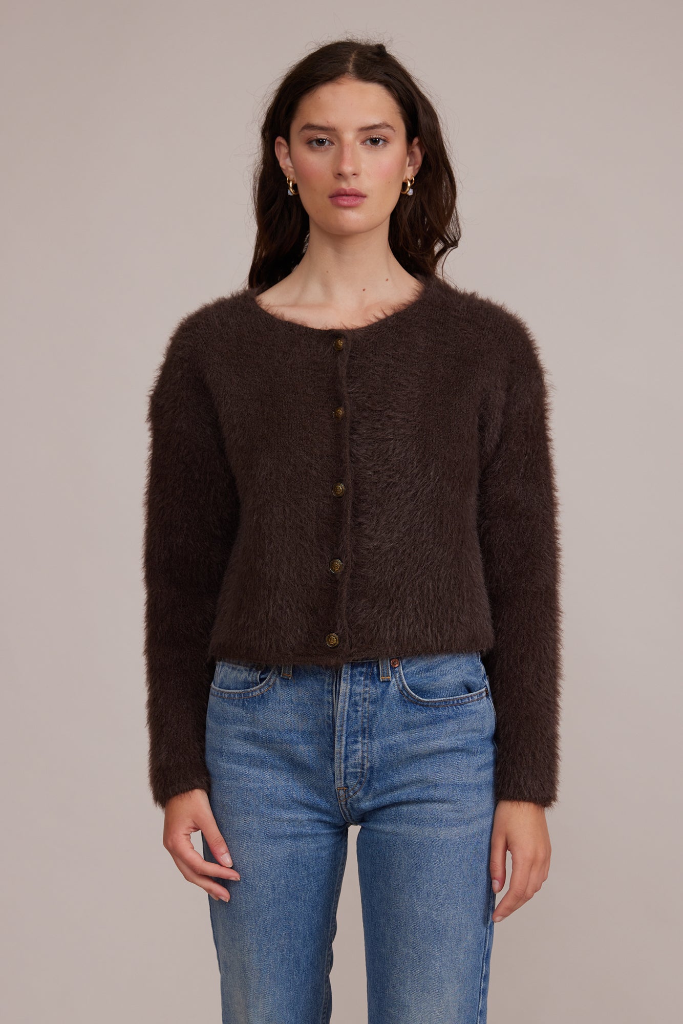 Zephyr Sweater Cardigan - Brown