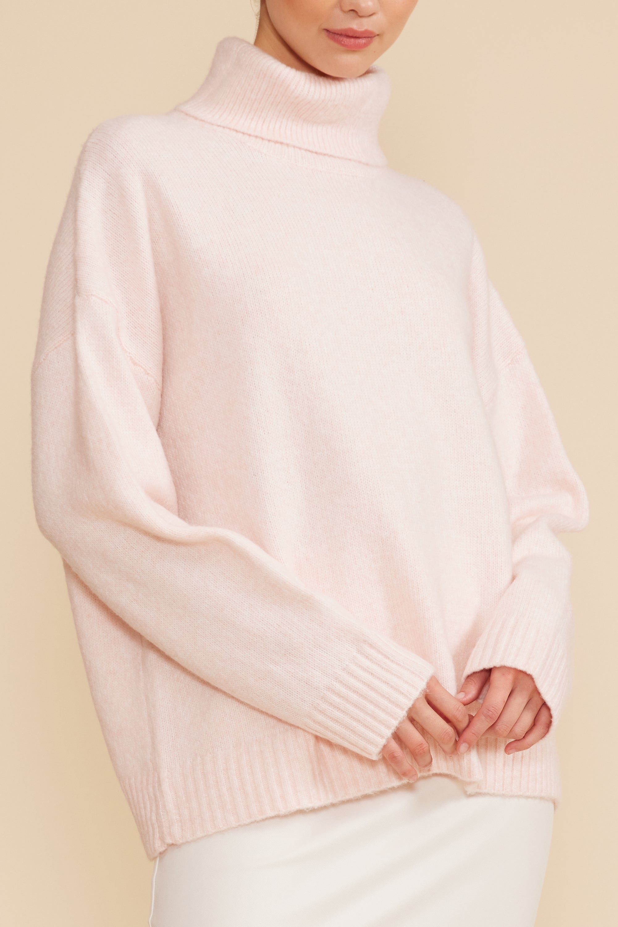 Calie Turtleneck Sweater - Pink