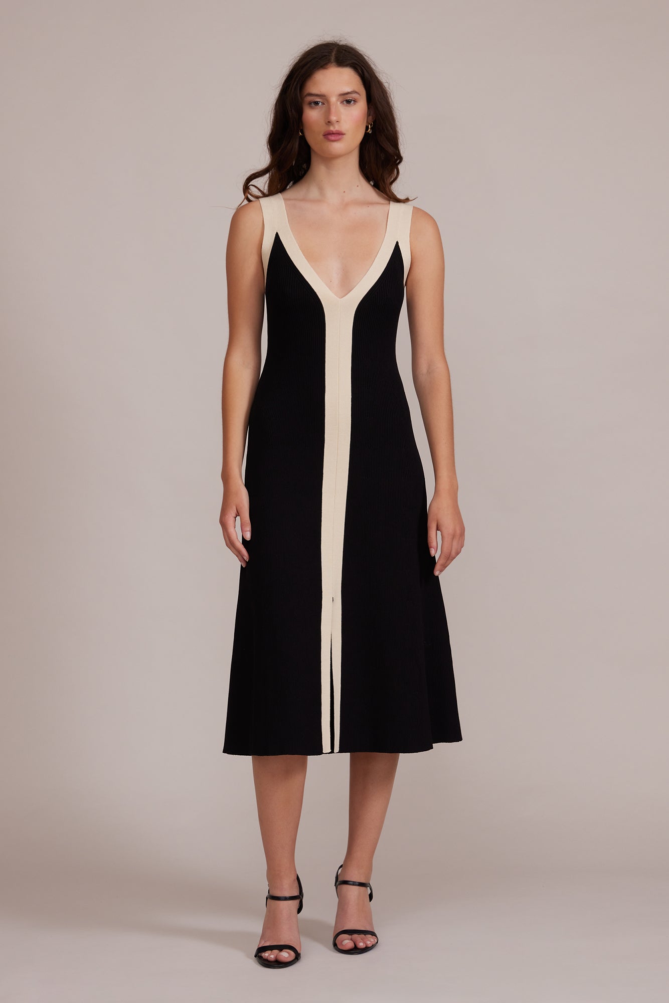 Analise Midi Dress - Black Cream