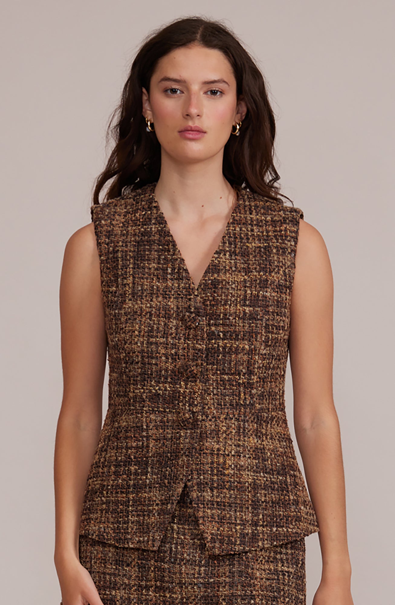 Felix Vest Top - Brown