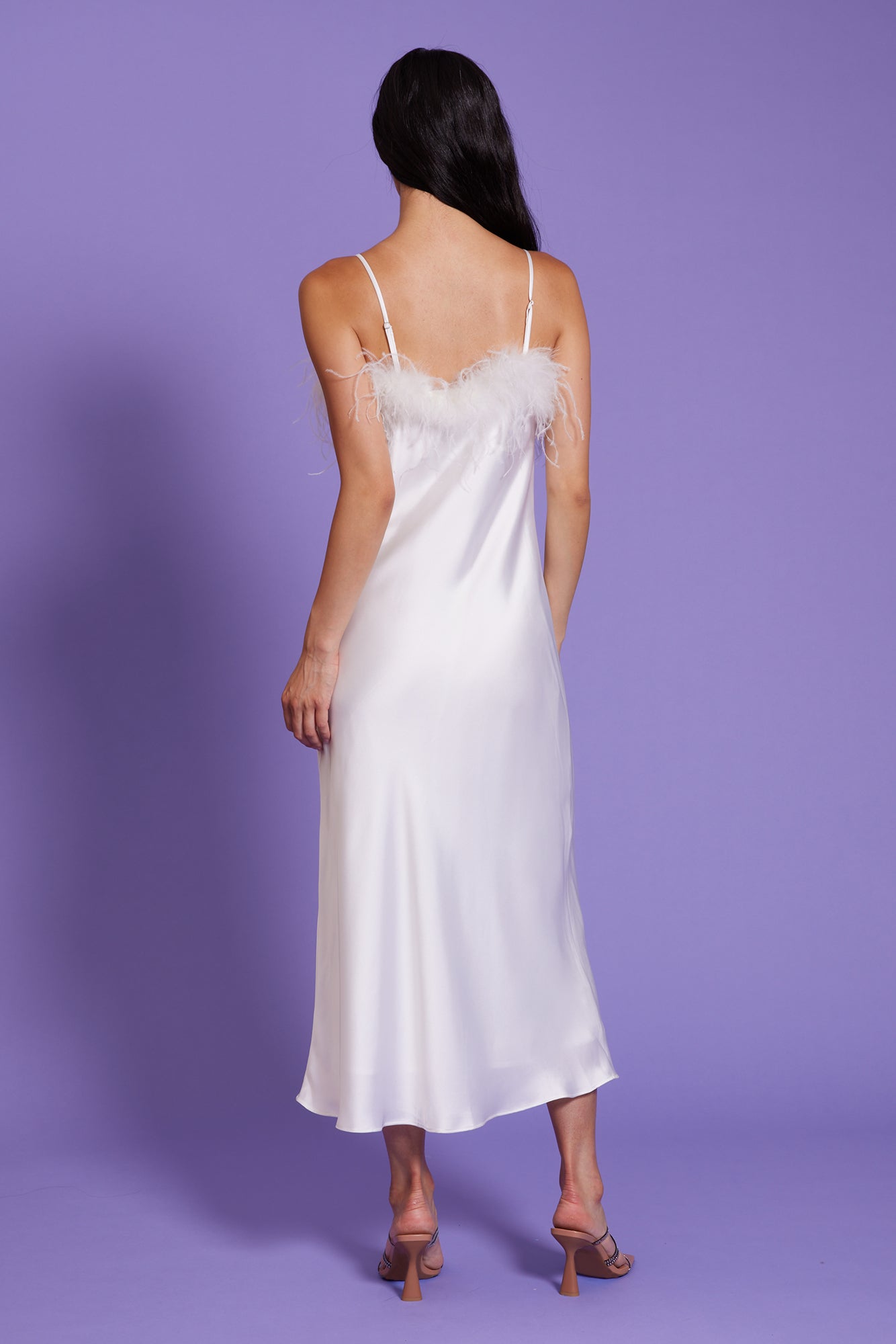 Flora Feather Slip Dress