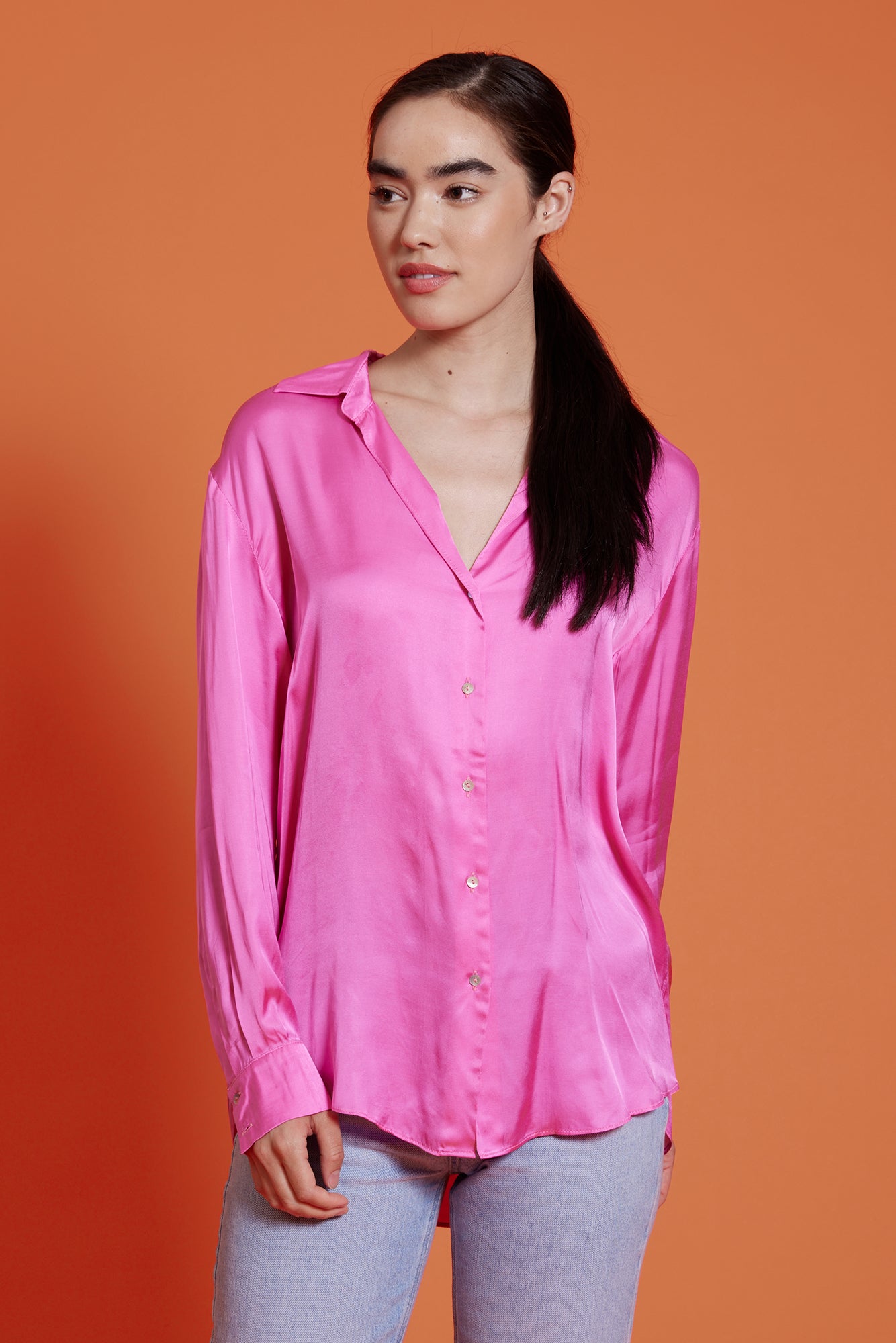 Lucy Paris - Elena Button Down - Pink